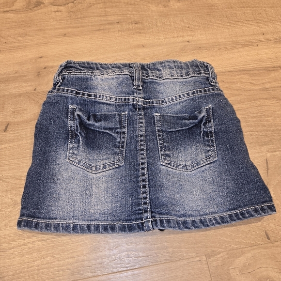 ✨️ Mudd Girls Stylish Denim Skort Size 4 Adjustable Waist Minizip Braided Pocket - Picture 8 of 8